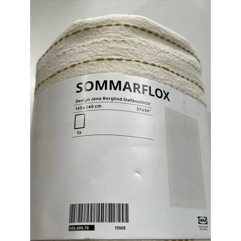 IKEA SOMMARFLOX Beige & Yellow Textured Tablecloth 57
